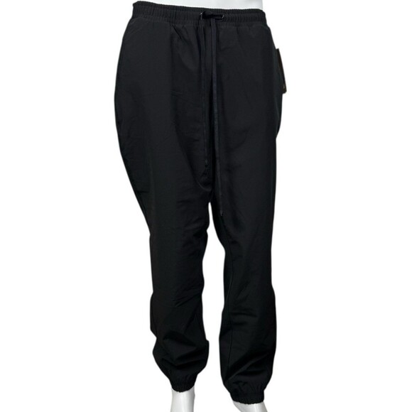 Gerry Jogger Windbreaker Pants Womans Large Black Fleeced Lined Active Hike New - Picture 10 of 11